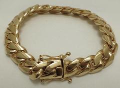14K gold Cuban Curb Link Bracelet