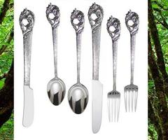 Sterling silver fox silverware